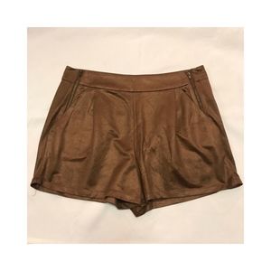 Suede Camel Shorts